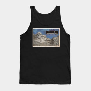 Greetings from South Dakota - Vintage Travel Postcard Design Tank Top